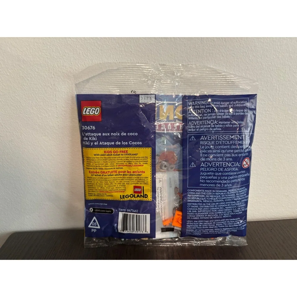 LEGO Sonic the Hedgehog Kiki's Coconut Attack Kids 30676 Orange 42 Pieces